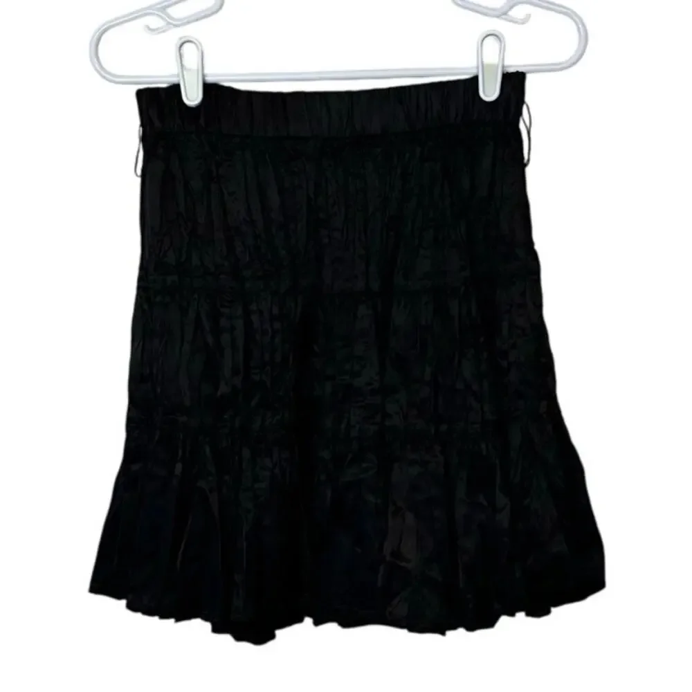 Frederick's of Hollywood Classic Ruffle Mini Skirt Size L Y2K Whimsigoth Emo‎
